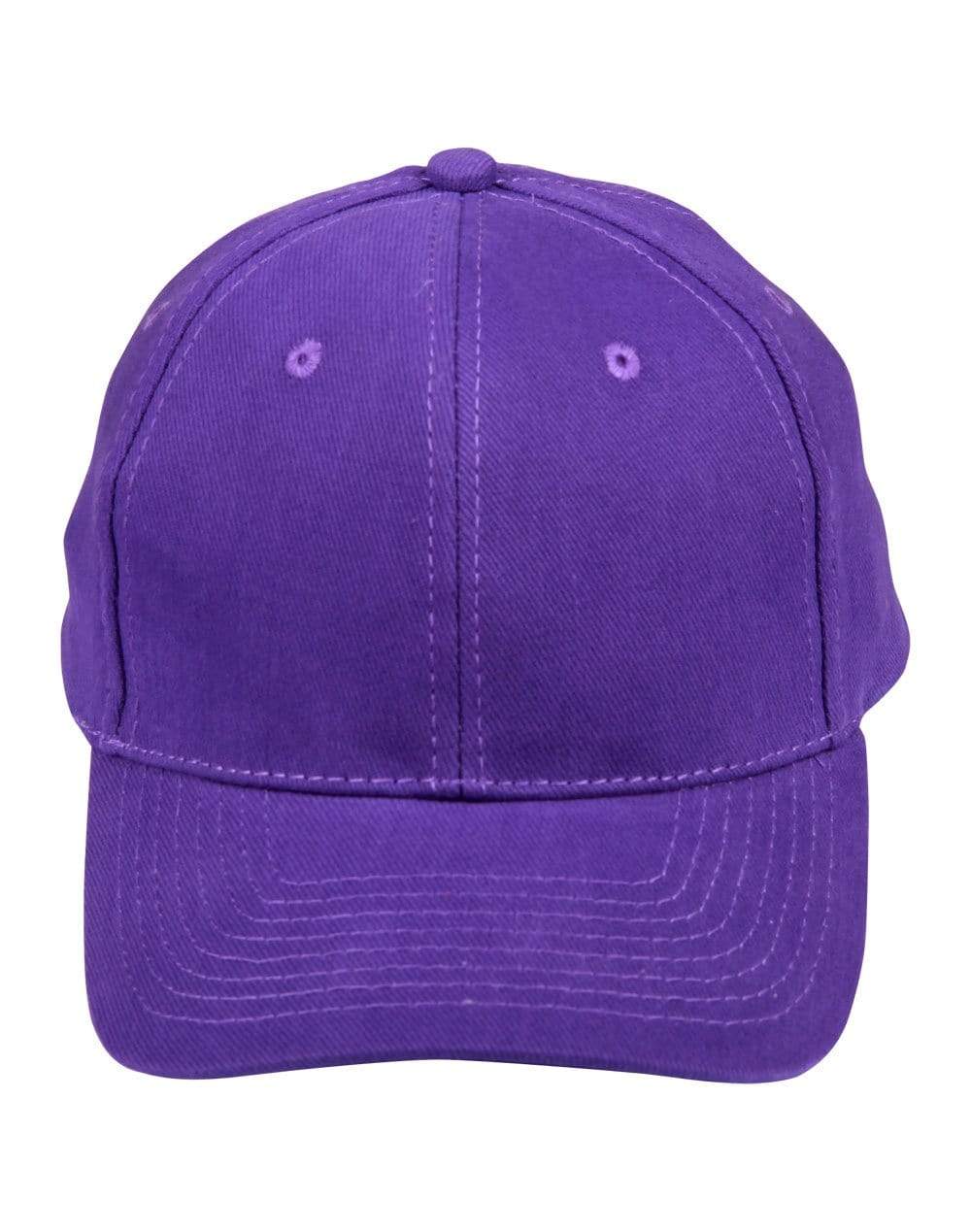 Heavy Brushed Cotton Cap Ch01 Active Wear Winning Spirit Purple One size 